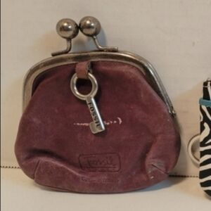 Fossil Purple and Silver Key Design Wallet